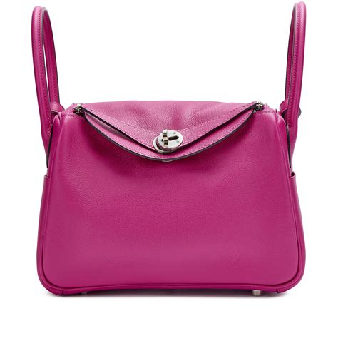 Hermès Rose Pourpre Evercolor Lindy 26 Palladium Hardware, 